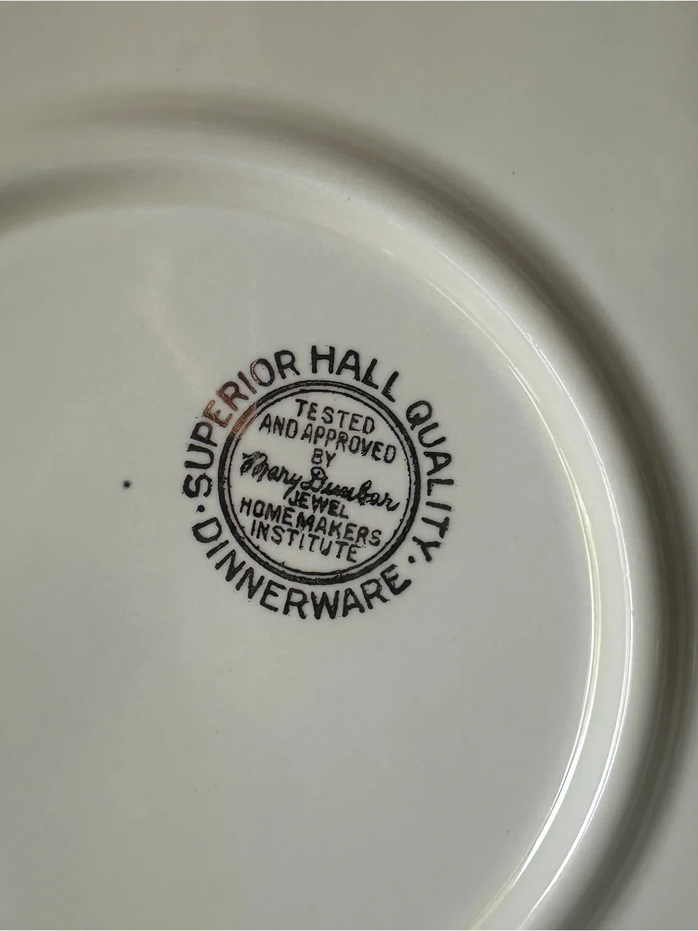Vintage Superior Hall China Autumn Leaf Cake Plate Hot Plate Trivet 9.75” EUC